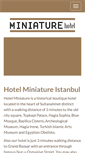 Mobile Screenshot of hotelminiatureistanbul.com