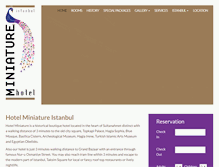 Tablet Screenshot of hotelminiatureistanbul.com